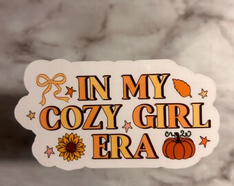 In My Cozy Girl Era Fall Sticker
