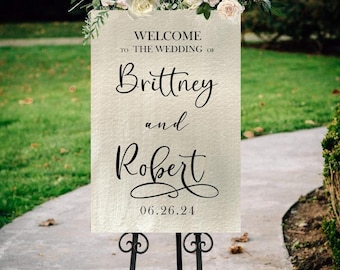 Custom Wedding Welcome Sign Decal