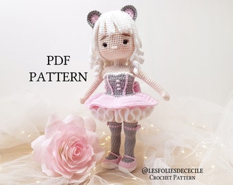 Poupée SUZIE amigurumi PATRON  PDF (Fr et Us) poupée crochet , patron de poupée au crochet, modèle de poupée amigurumi au crochet, tutoriel