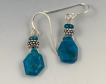 Apatite and sterling silver earrings