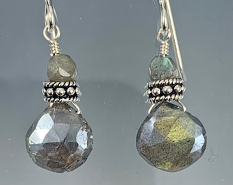 Labrodorite and sterling silver earrings