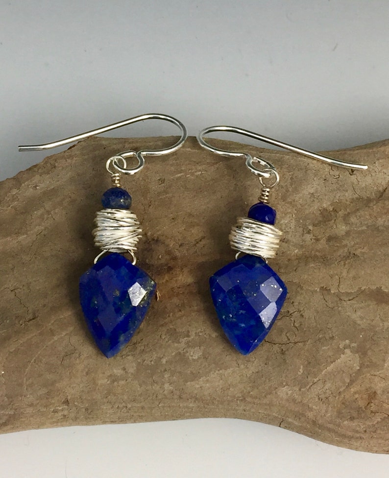 Lapis lazuli and sterling earrings