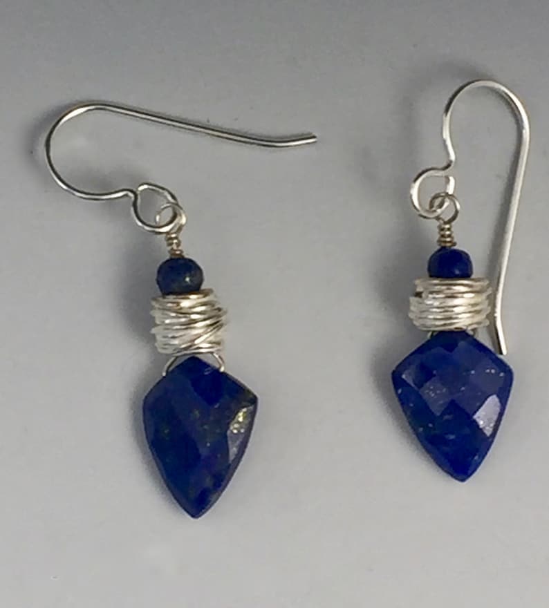 Lapis lazuli and sterling earrings