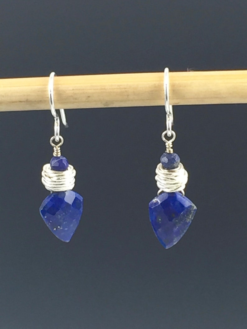 Lapis lazuli and sterling earrings