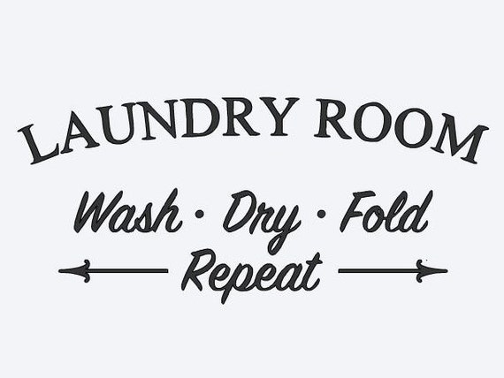 Vintage Laundry Room vinyl decal for home wall decor | Etsy