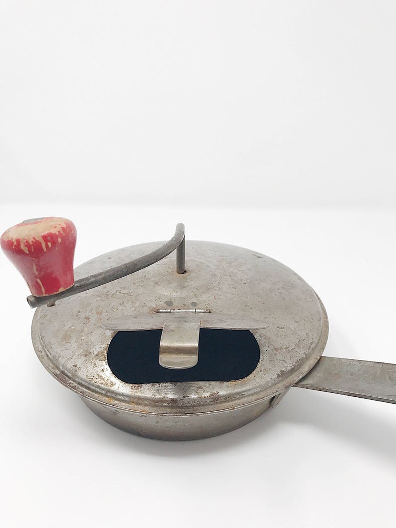 Vintage Popcorn Popper Antique Hand Crank Stove Top Popper Etsy