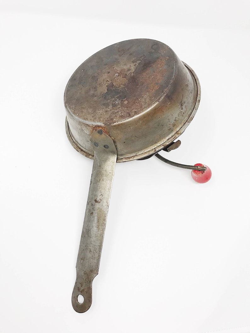 Vintage Popcorn Popper Antique Hand Crank Stove Top Popper Etsy