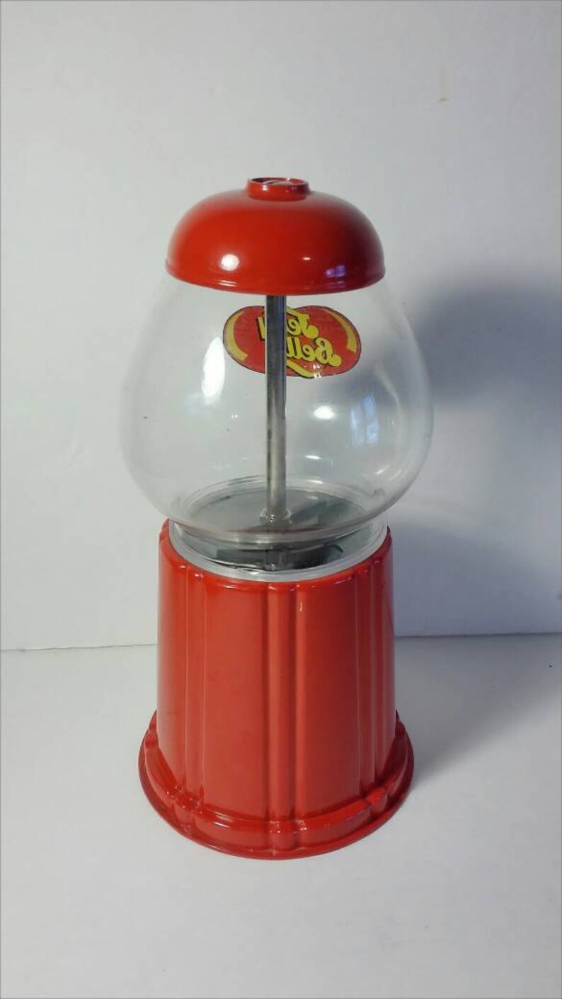 Vintage Mini Jelly Belly Gumball Machine Red Candy Dispenser Etsy