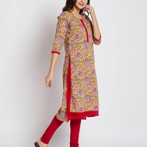 Hand Block Printed Indian Ethnic Long Kurta - Etsy