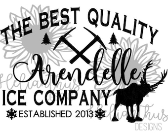 Arendelle Ice Company - Instant Download - Frozen Inspired - SVG, PNG, JPG