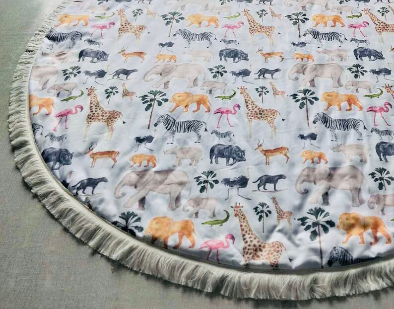 130cm XL Round Baby Play Mat Tummy Time Mat Playmat Nursery Etsy