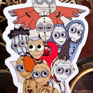 9 Nine Tim Burton Vinyl Sticker 3&quot; Original Art Shane Acker Cartoon Film