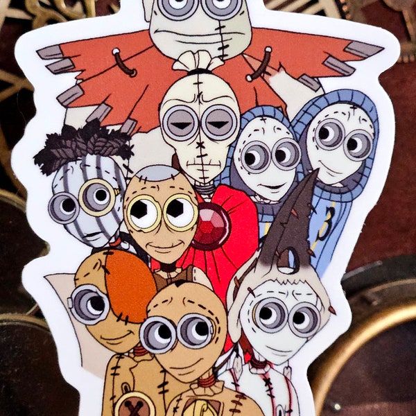 9 Nine Tim Burton Vinyl Sticker 3" Original Art Shane Acker Cartoon Film