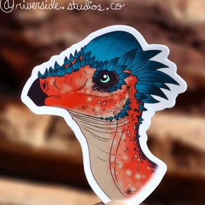 Pachycephalosaurus Vinyl Sticker 3&quot; - Original Dinosaur Paleoart