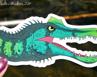 Spinosaurus Vinyl Sticker 3" - Original Dinosaur Paleoart Jurassic Park