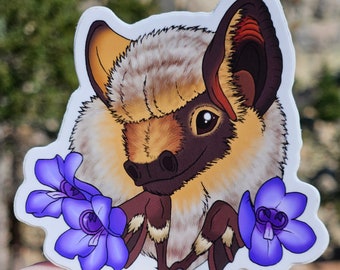Adesivo in vinile Hoary Bat 3" Fiore Colorado arte originale