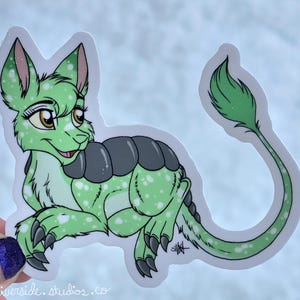 Speckled Bori Neopets Vinyl Sticker 3&quot; Original Cartoon Art