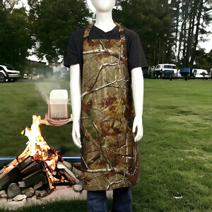 Mens Camouflage Apron, Camping Apron, Mens BBQ Apron, Women&#39;s Apron, Barbecue Apron, Gift For Dad, Grilling Apron, Grill Master Apron