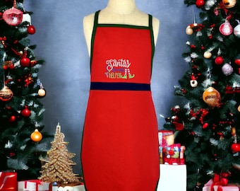 刺繍入りの大人用または子供用クリスマスエプロン - Etsy 日本