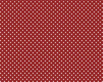 Red Background With White Polka Dot Fabric Etsy