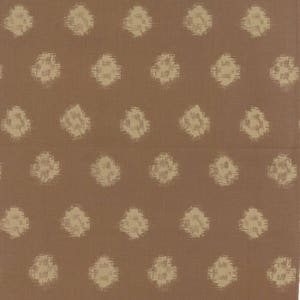 RARE - By the Continuous HALF YARD - Indigo by Moda Fabrics, #32902-19 Khaki Geometric 1” Ikat, Faded Tan Blurry Circles on Beige