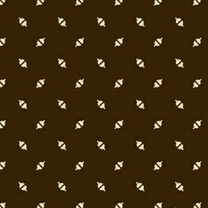 RARE - 34&quot; REMNANT - Hampton Ridge by Paula Barnes for Marcus Fabrics, Pattern  #R22-0283-0113 White Curvy Double Triangles on a Brown