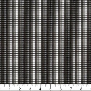 RARE - By The Continuous HALF Yard - Beginnings by Michael Miller, #CX8621-BLAC-D Black Tweed, Oval Stripe in Tonal Gray and White on Black
