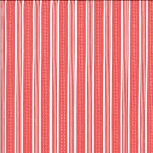 Sällsynt - Per halv meter - Canning Day av Corey Yoder för Moda Fabrics, mönster #29086-22 Fruktrand på jordgubbskorallrött