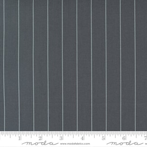 Rare - By The Continuous HALF YARDS - Merry Little Christmas by Bonnie and Camille for Moda Fabrics, #55244-18 Holiday Stripe on Charcoal