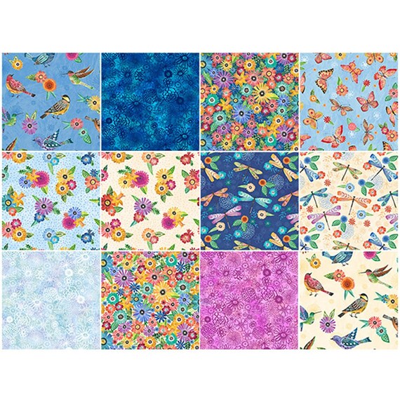 Rare - by the Continuous HALF YARDS - Floral Flight by MJ