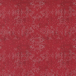 RARE - By The Continuous HALF YARDS - Merrymaking by Gingiber for Moda, #48317-35M Fading Light in Candy Cane Red with Silver/Dark Red Dots