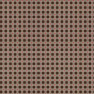 RARE - By The Continuous HALF YARD - Temecula Treasures by Sheryl Johnson for Marcus, #8368-0513 Window Pane Check in Brown, Red and Cream