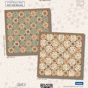 Puede incluir: Una hoja de proyecto gratuita para un patrón de acolchado llamado "Celebrating Christmas" de Anal Downs. El patrón presenta un diseño navideño con colores rojo, verde y blanco. La hoja incluye un código QR y el texto "Nivel de habilidad: Intermedio" y "Henry Glass & Co., Inc."