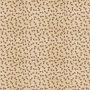 Puede incluir: Un patrón sin costuras de pequeñas flechas rojas apuntando en diferentes direcciones sobre un fondo beige.