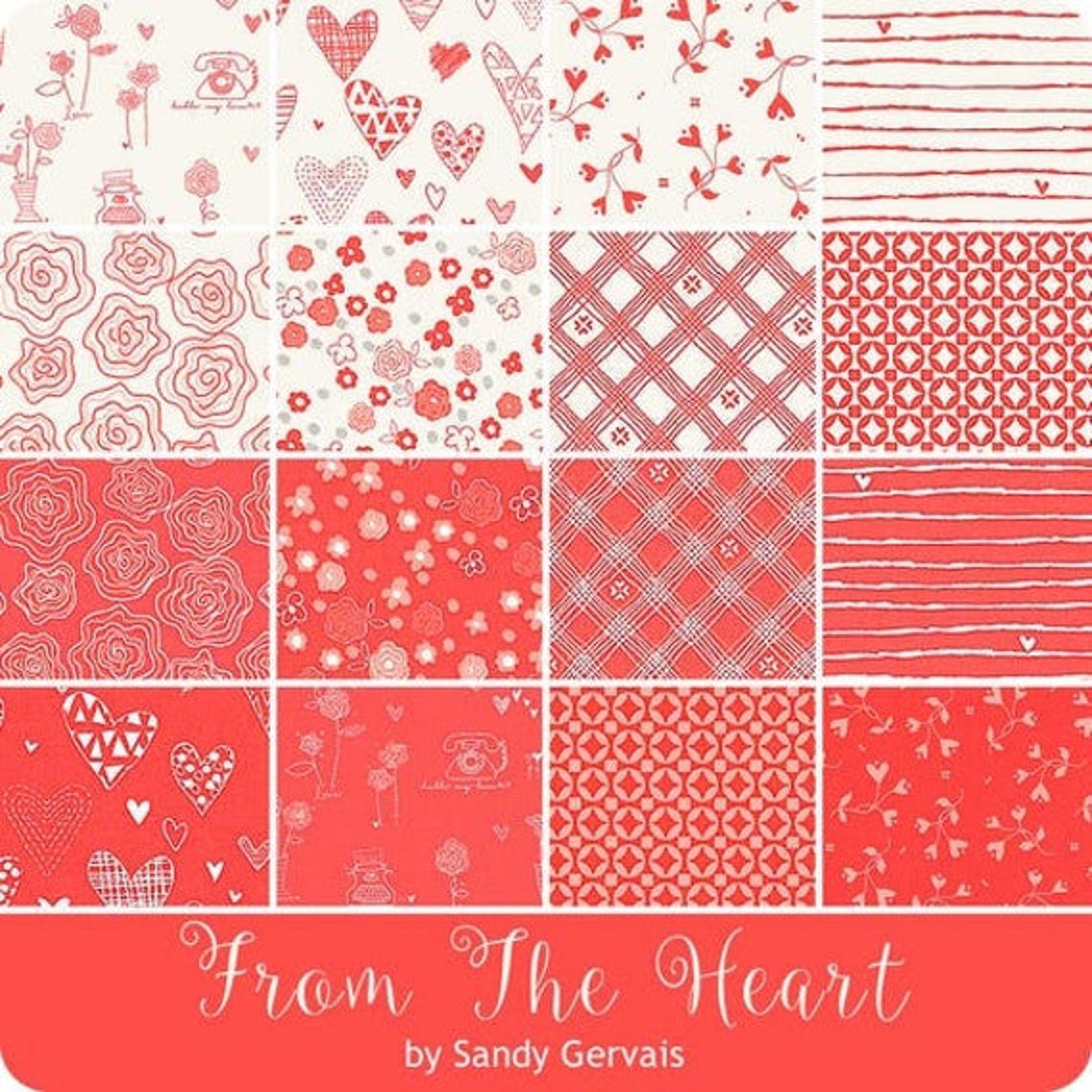 RARE - by the Continuous HALF YARD - From the Heart by Sandy Gervais ...