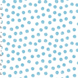 May include: A white background with a repeating pattern of light blue circles. The circles have a textured, hand-drawn look.