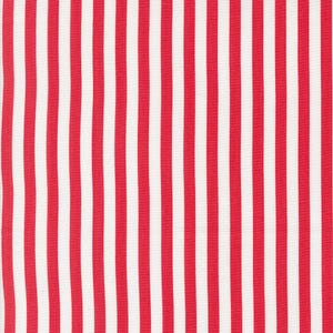 SÄLLSYNT - Per halv meter - Korianderfärger av Corey Yoder för Moda Fabrics, mönster #29203-22 Röd och vit rand, Blender