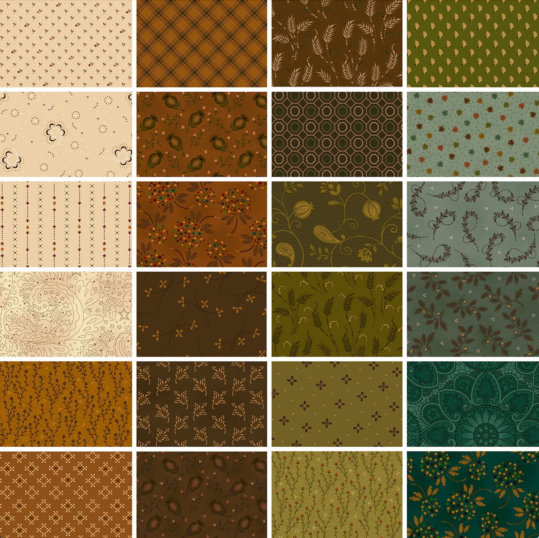 October Continuous Patten RARE by the Continuous HALF YARDS October Morning by Kim - Etsy