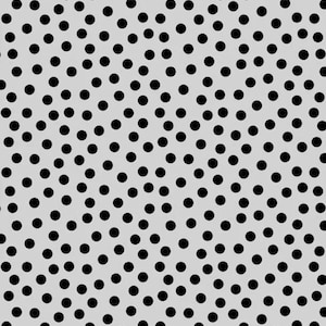 May include: A seamless pattern of black dots on a light gray background. The dots are arranged in a staggered pattern, creating a subtle visual texture.