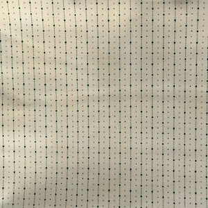 By The HALF YARD - Trick or Treat Parade by Demetria Hayward and Yuko Hasegawa for RJR 0766, Dotted line Green Stripes on a Cream