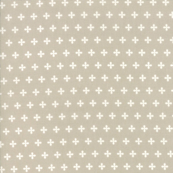 RARE - By The Continuous HALF YARDS - Orchard by April Rosenthal for Moda Fabrics, Pattern #24077-32 Apple Seed Crosses on Stone Taupe