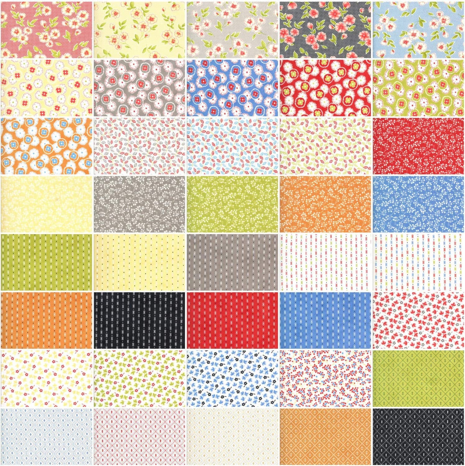 Rare - CHARM PACK - Figs & Shirtings by Joanna Figueroa of Fig Tree for ...