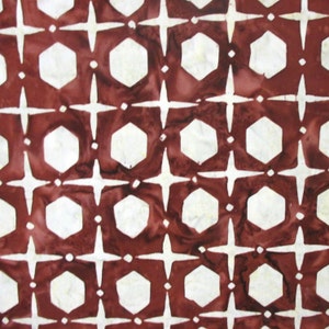 By The Continuous HALF YARD - Hot Off the Press Batik by Fresh Water Designs, Pattern #5003, Whimsical Batik Fabric in Brown and Tan