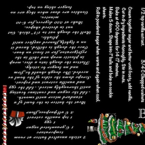 Rare - By The Continuous HALF Yards - Steampunk Christmas by Desiree Designs for Quilting Treasures, #28904-J Recettes blanches sur noir