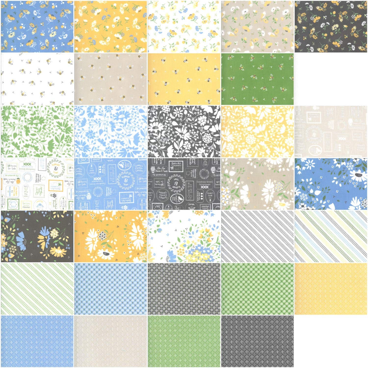 Moda Springbrook Fabric RARE - by the CONTINUOUS HALF Yards - Spring Brook by Corey Yoder Moda ...