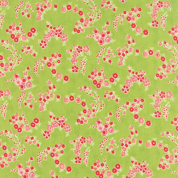55136 12 Aqua MODA Fabric ~ LITTLE RUBY ~ by Bonnie /& Camille by 1//2 yd