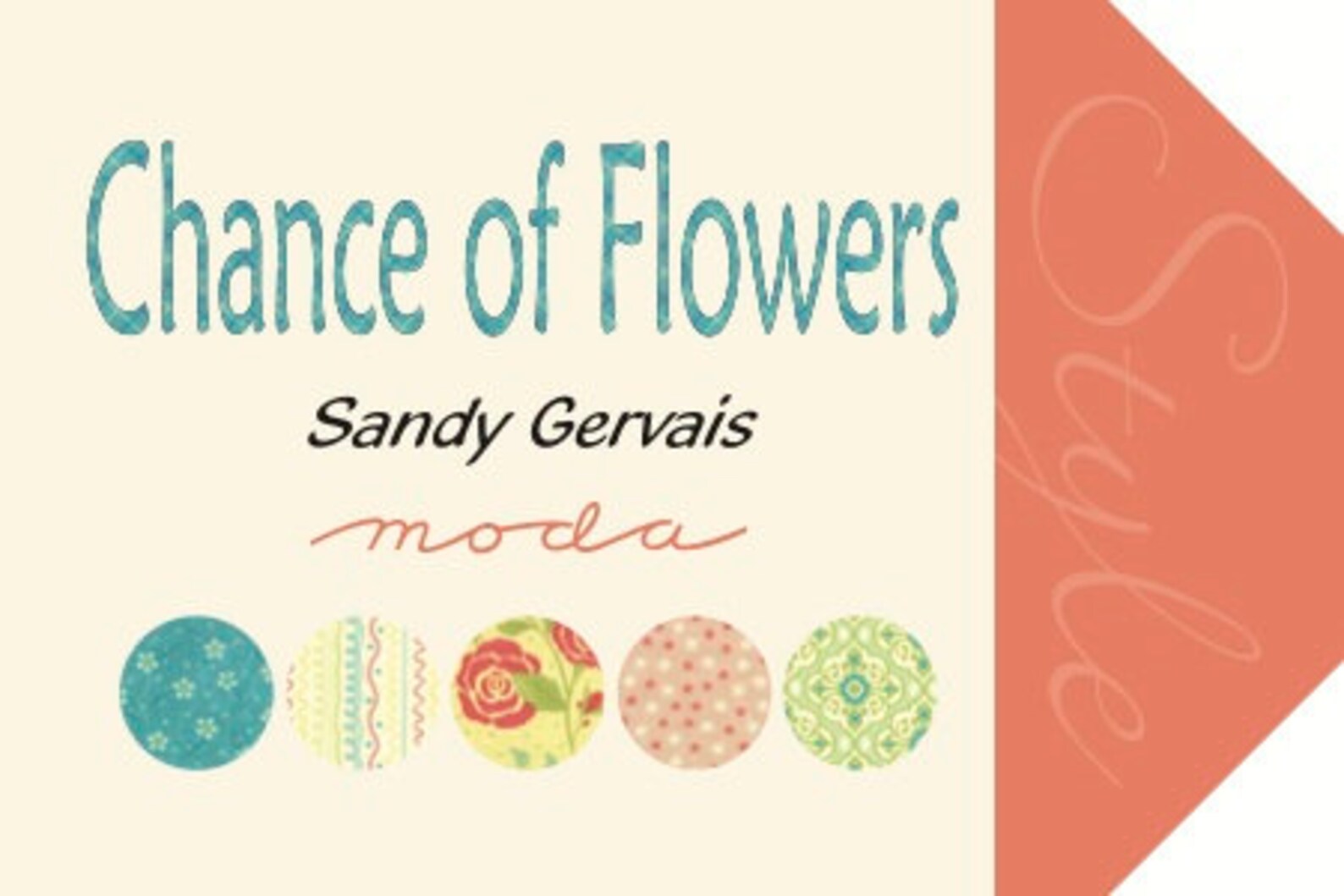 By the Continuous HALF YARD- Chance of Flowers by Sandy Gervais for ...