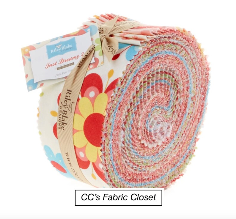 Just Dreamy 2 by My Mind/'s Eye for Riley Blake 18 Professionally Precut 2.5\u201d X 44\u201d Stripes ROLIE POLIE #RP-4130-18 Jelly Roll
