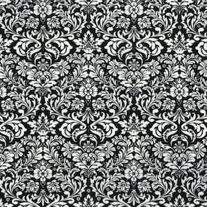 By The Continuous HALF YARD - Shiny Objects - Precious Metals by Flaurie and Finch for RJR #3512-002 Dazzling Damask, Radiant Pearl Metallic
