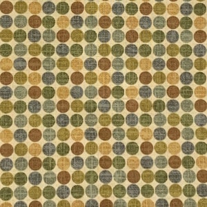 SELTEN - durch die kontinuierliche halb YARD - Tagundnachtgleiche von Northcott Studios, Muster #2829, Erde getönt 1/4&quot; Tonal Dots auf Creme